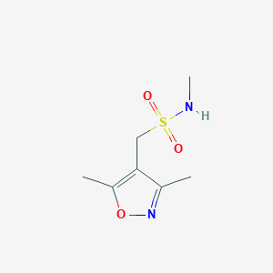 molecular formula C7H12N2O3S B13241476 1-(Dimethyl-1,2-oxazol-4-yl)-N-methylmethanesulfonamide 