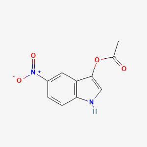 molecular formula C10H8N2O4 B13241483 5-nitro-1H-indol-3-yl acetate 