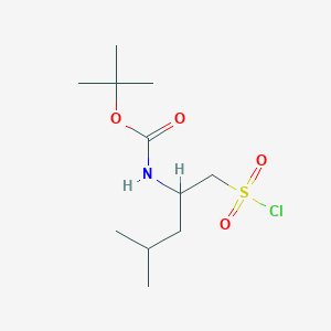 Tert-butyl N-[1-(chlorosulfonyl)-4-methylpentan-2-YL]carbamate