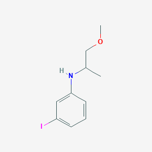 molecular formula C10H14INO B13241531 3-iodo-N-(1-methoxypropan-2-yl)aniline 