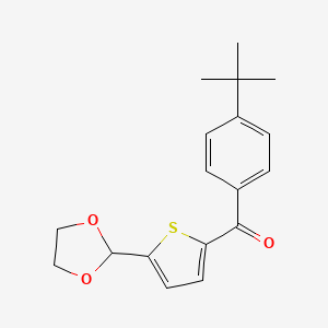 molecular formula C18H20O3S B1324157 2-(4-叔丁基苯甲酰)-5-(1,3-二氧戊环-2-基)噻吩 CAS No. 898778-43-3