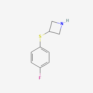 molecular formula C9H10FNS B13241571 3-[(4-Fluorophenyl)sulfanyl]azetidine 