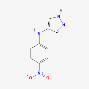 molecular formula C9H8N4O2 B13241573 N-(4-Nitrophenyl)-1H-pyrazol-4-amine 