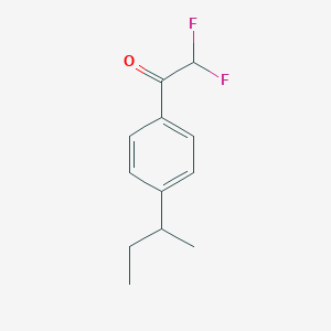 molecular formula C12H14F2O B13241606 1-[4-(Butan-2-yl)phenyl]-2,2-difluoroethan-1-one 