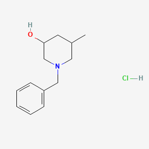 molecular formula C13H20ClNO B13241607 1-Benzyl-5-methylpiperidin-3-ol hydrochloride 