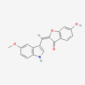 6-Hydroxy-2-[(5-methoxy-1H-indol-3-yl)methylidene]-2,3-dihydro-1-benzofuran-3-one