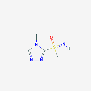 molecular formula C4H8N4OS B13241643 Imino(methyl)(4-methyl-4H-1,2,4-triazol-3-yl)-lambda6-sulfanone 