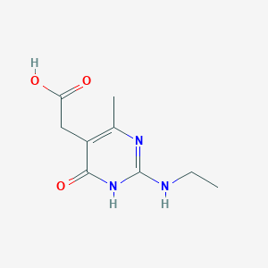 2-[2-(Ethylamino)-4-methyl-6-oxo-1,6-dihydropyrimidin-5-yl]acetic acid