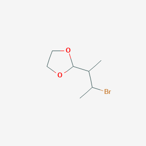 molecular formula C7H13BrO2 B13241687 2-(3-Bromobutan-2-yl)-1,3-dioxolane 