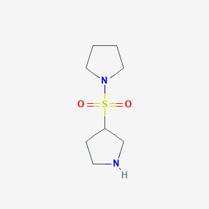 molecular formula C8H16N2O2S B13241701 1-Pyrrolidin-3-ylsulfonylpyrrolidine 