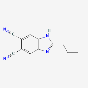 molecular formula C12H10N4 B13241714 2-Propyl-1H-1,3-benzodiazole-5,6-dicarbonitrile 