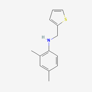 molecular formula C13H15NS B13241717 2,4-dimethyl-N-(thiophen-2-ylmethyl)aniline 