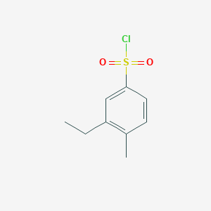 molecular formula C9H11ClO2S B13241733 3-Ethyl-4-methylbenzene-1-sulfonyl chloride 