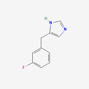 molecular formula C10H9FN2 B13241766 4-[(3-fluorophenyl)methyl]-1H-imidazole 