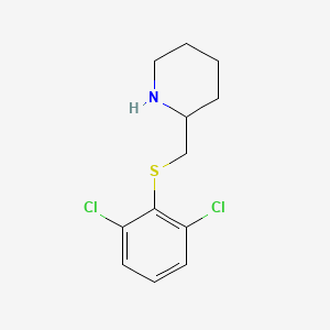 molecular formula C12H15Cl2NS B13241768 2-(2,6-Dichloro-phenylsulfanylmethyl)-piperidine 