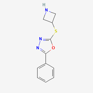 2-(Azetidin-3-ylsulfanyl)-5-phenyl-1,3,4-oxadiazole