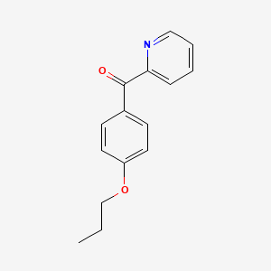 molecular formula C15H15NO2 B1324180 2-(4-Propoxybenzoyl)pyridine CAS No. 898780-00-2
