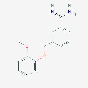 3-[(2-Methoxyphenoxy)methyl]benzene-1-carboximidamide