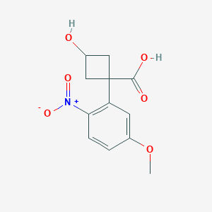 (1S,3s)-3-hydroxy-1-(5-methoxy-2-nitrophenyl)cyclobutane-1-carboxylic acid