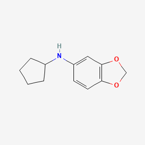 molecular formula C12H15NO2 B13241873 n-Cyclopentylbenzo[d][1,3]dioxol-5-amine 