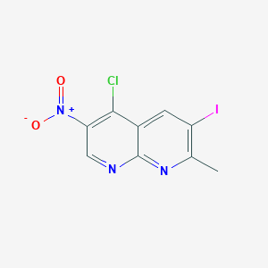 5-Chloro-3-iodo-2-methyl-6-nitro-1,8-naphthyridine