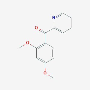 molecular formula C14H13NO3 B1324189 2-(2,4-Dimethoxybenzoyl)pyridine CAS No. 898780-42-2