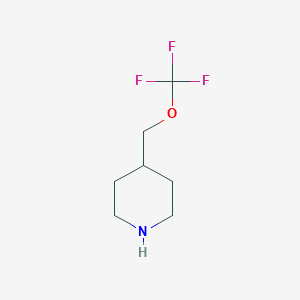 molecular formula C7H12F3NO B13241908 4-[(Trifluoromethoxy)methyl]piperidine 