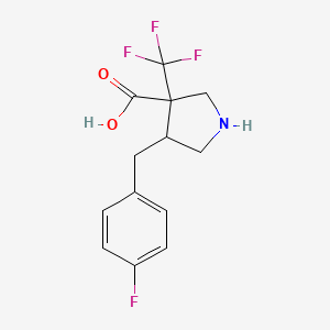 4-[(4-Fluorophenyl)methyl]-3-(trifluoromethyl)pyrrolidine-3-carboxylic acid