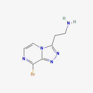 2-{8-Bromo-[1,2,4]triazolo[4,3-a]pyrazin-3-yl}ethan-1-amine