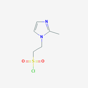 molecular formula C6H9ClN2O2S B13241928 2-(2-Methyl-1H-imidazol-1-yl)ethane-1-sulfonyl chloride 