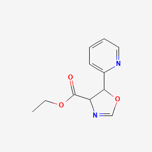 molecular formula C11H12N2O3 B13241936 Ethyl 5-(pyridin-2-yl)-4,5-dihydrooxazole-4-carboxylate 