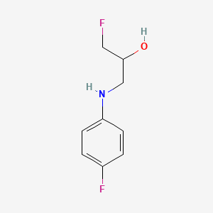 molecular formula C9H11F2NO B13241976 1-Fluoro-3-[(4-fluorophenyl)amino]propan-2-ol 