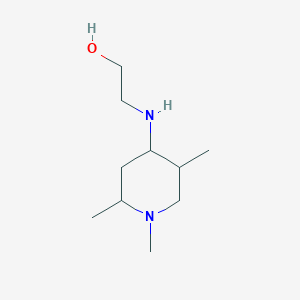 molecular formula C10H22N2O B13241983 2-[(1,2,5-Trimethylpiperidin-4-yl)amino]ethan-1-ol 