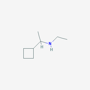 molecular formula C8H17N B13241984 (1-Cyclobutylethyl)(ethyl)amine 