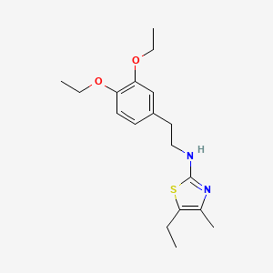 1-(2-([2-(3,4-Diethoxyphenyl)ethyl]amino)-4-methyl-1,3-thiazol-5-YL)ethan+