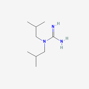 molecular formula C9H21N3 B13242023 1,1-Bis(2-methylpropyl)guanidine 