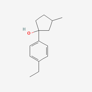 molecular formula C14H20O B13242029 1-(4-Ethylphenyl)-3-methylcyclopentan-1-ol 