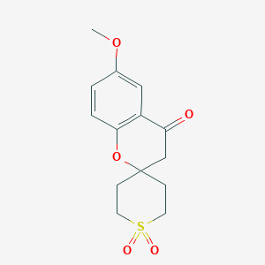 6-Methoxy-3,4-dihydrospiro[1-benzopyran-2,4'-[1lambda6]thiane]-1',1',4-trione