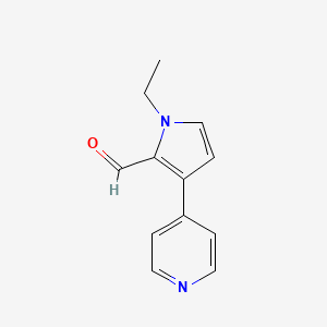 1-Ethyl-3-(pyridin-4-yl)-1H-pyrrole-2-carbaldehyde