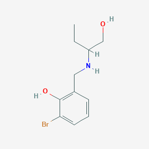 2-Bromo-6-{[(1-hydroxybutan-2-yl)amino]methyl}phenol