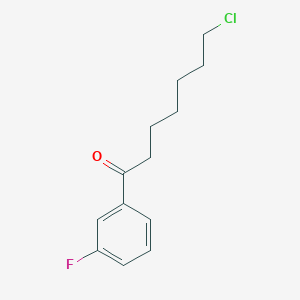 molecular formula C13H16ClFO B1324205 7-Chloro-1-(3-fluorophenyl)-1-oxoheptane CAS No. 898767-02-7