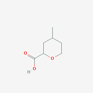 molecular formula C7H12O3 B13242060 4-Methyloxane-2-carboxylic acid 