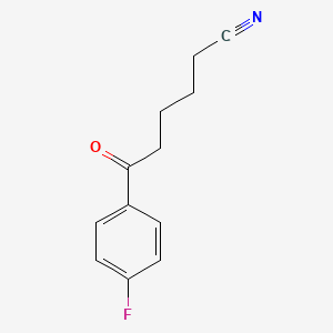 molecular formula C12H12FNO B1324208 6-(4-氟苯基)-6-氧代己腈 CAS No. 898767-09-4