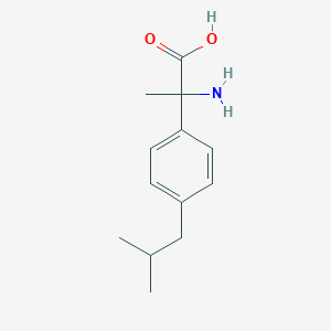 molecular formula C13H19NO2 B13242090 2-Amino-2-[4-(2-methylpropyl)phenyl]propanoic acid 