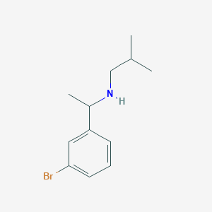 molecular formula C12H18BrN B13242106 [1-(3-Bromophenyl)ethyl](2-methylpropyl)amine 