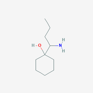 molecular formula C10H21NO B13242118 1-(1-Aminobutyl)cyclohexan-1-OL 