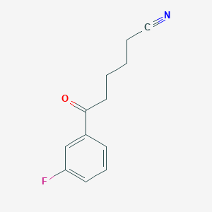 B1324212 6-(3-Fluorophenyl)-6-oxohexanenitrile CAS No. 898767-21-0
