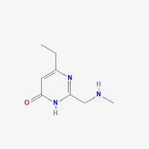 molecular formula C8H13N3O B13242136 6-Ethyl-2-[(methylamino)methyl]-3,4-dihydropyrimidin-4-one 