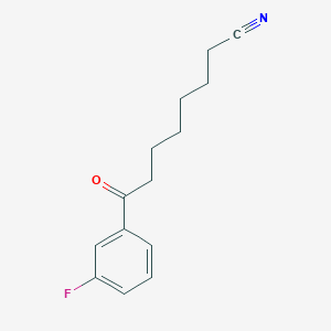 molecular formula C14H16FNO B1324214 8-(3-氟苯基)-8-氧代辛腈 CAS No. 898767-27-6