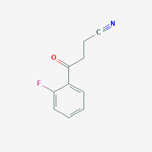 molecular formula C10H8FNO B1324215 4-(2-Fluorophenyl)-4-oxobutyronitrile CAS No. 898767-30-1